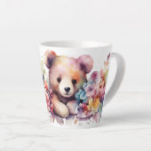 Bonen, gekleurd, met water gekruid, gebleekt latte mok (Rechterhoek)