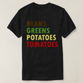 Bonen Groen Aardappelen Thanksgiving tomaten T-shirt (Design voorkant)