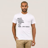 Bonen, Groenen, Aardappelen, Tomaten... T-shirt (Voorkant volledig)