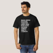 Bonen Groenen aardappelen U Naam it Thanksgiving T-shirt (Voorkant volledig)