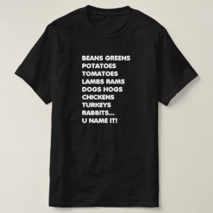 Bonen Groenen aardappelen U Naam it Thanksgiving T-shirt