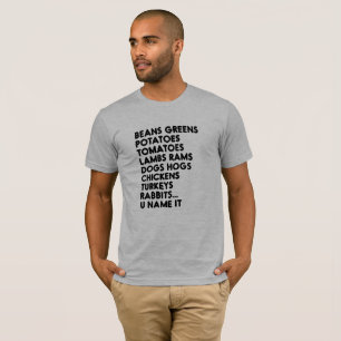 Bonen Groenen aardappelen U Naam it Thanksgiving T-shirt