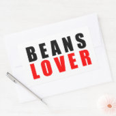 Bonen liefhebber, ik hou van bonen rechthoekige sticker (Envelop)
