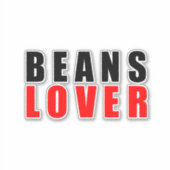 Bonen liefhebber, ik hou van bonen sticker (Voorkant)