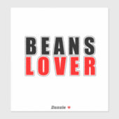 Bonen liefhebber, ik hou van bonen sticker (Vel)