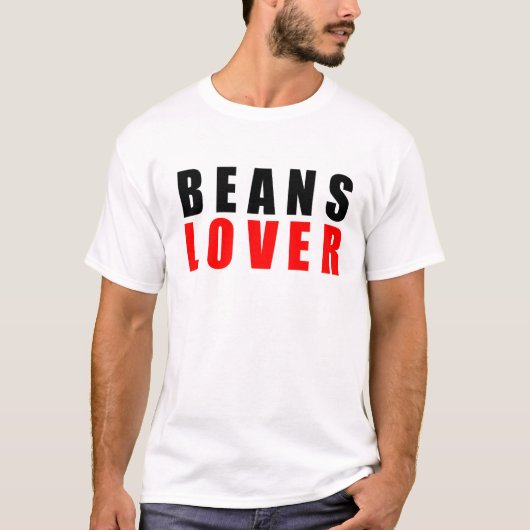 Bonen liefhebber, ik hou van bonen t-shirt (Voorkant)