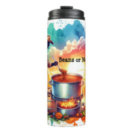 Bonen of geen Bonen Chili Cooking Cowboy 1 Thermosbeker