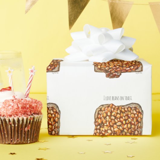 Bonen op Toast Cadeaupapier (Verjaardagsfeest)