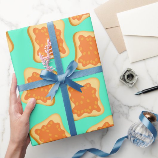 Bonen op Toast Grappig Ontbijt Patroon Cadeaupapier (Geschenken)