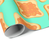 Bonen op Toast Grappig Ontbijt Patroon Cadeaupapier (Rol Hoek)
