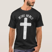 Bonen rijst en Jezus Christus grappig T-shirt (Voorkant)