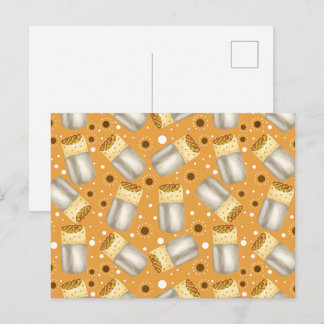 Bonen,Vlees,Groenten En Kaas Burrito Briefkaart