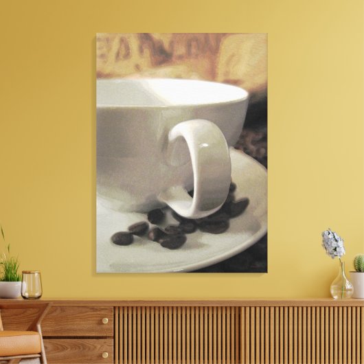 Bonen voor de beker canvas afdruk (Insitu (Woonkamer))