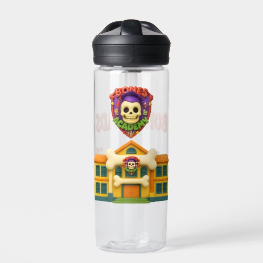 💀 Bones Academy™ en The Boneheads Waterfles (Voorkant)