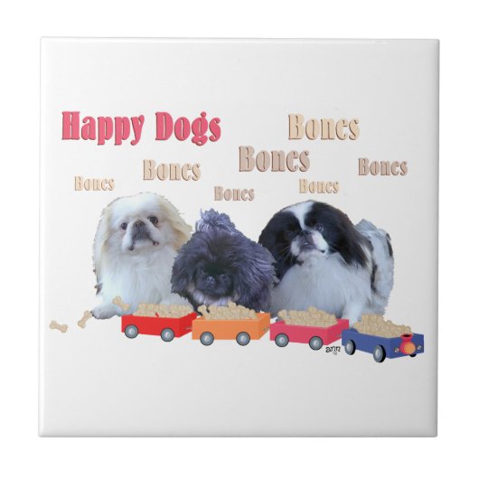 Bones Happy Dogs Tegeltje (Voorkant)