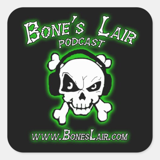 Bone's Lair Podcast Stickers (Voorkant)