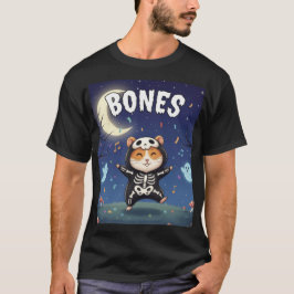 Bones – Skelet Hamster Halloween Feestshirt T-shirt