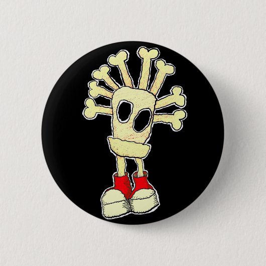 Boney-knop. Ronde Button 5,7 Cm (Voorkant)