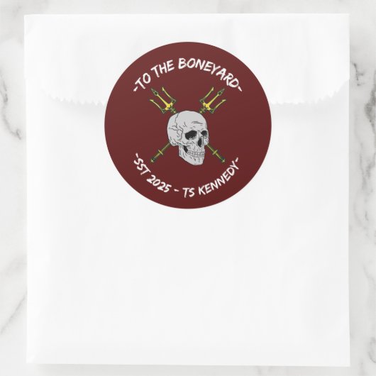 Boneyard Ronde Sticker (Tas)