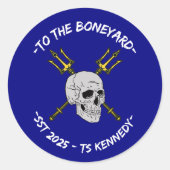 Boneyard Ronde Sticker (Voorkant)