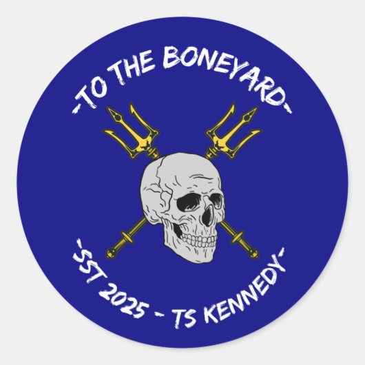 Boneyard Ronde Sticker (Voorkant)