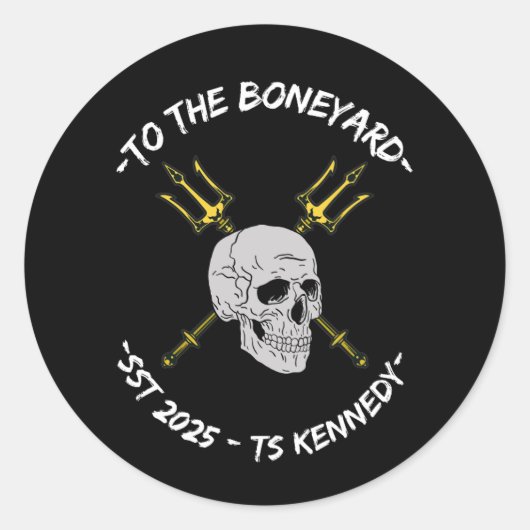 Boneyard Ronde Sticker (Voorkant)