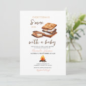 Bonfire Alles is S'more Fun Herfst Baby shower Kaart (Staand voorkant)