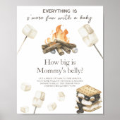 Bonfire baby shower - Hoe groot is mama's buik Poster (Voorkant)