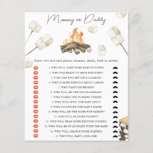 Bonfire baby shower - mama of papa spel