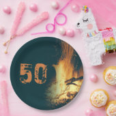 Bonfire Backyard Birthday Party Papieren Bordje (Feest)