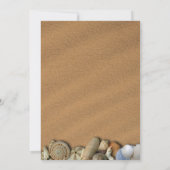 Bonfire Beach Shells Outdoor Party Kaart (Achterkant)
