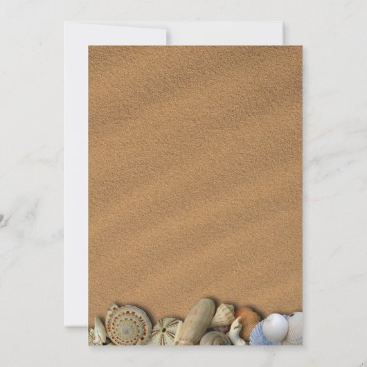 Bonfire Beach Shells Outdoor Party Kaart (Achterkant)