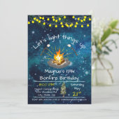 Bonfire Birthday 5x7 Uitnodiging (Staand voorkant)