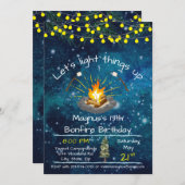 Bonfire Birthday 5x7 Uitnodiging (Voorkant / Achterkant)