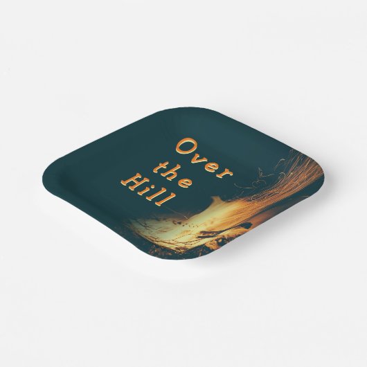 Bonfire Birthday Over the Hill Papieren Bordje (Gebogen)