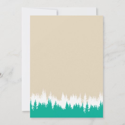 Bonfire Birthday Party Forest Camping Kaart (Achterkant)