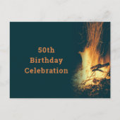 Bonfire Birthday Party Invitation Briefkaart (Voorkant)