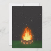 Bonfire Birthday Party Invitation Kaart (Achterkant)