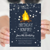 Bonfire Birthday Party Invitation Kaart