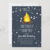 Bonfire Birthday Party Invitation Kaart (Voorkant)