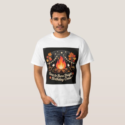 Bonfire Birthday Party T-Shirt 🔥 (Voorkant volledig)