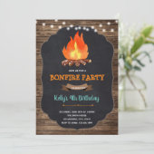 Bonfire camp verjaardagskaart kaart (Staand voorkant)