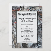 BONFIRE CAMPFIRE FIREPIT FIRE FOTO INVITATIE KAART (Voorkant)