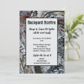 BONFIRE CAMPFIRE FIREPIT FIRE FOTO INVITATIE KAART (Staand voorkant)