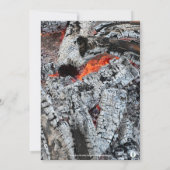 BONFIRE CAMPFIRE FIREPIT FIRE FOTO INVITATIE KAART (Achterkant)