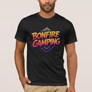 🔥 Bonfire Camping Avontuur - Retro 80s Outdoor T-shirt