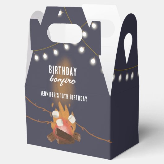 Bonfire & Camping Buitenkampvuur Verjaardagsfeest Bedankdoosjes (Geopend)