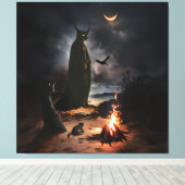 Bonfire Canvas Afdruk (Insitu (Houten vloer))