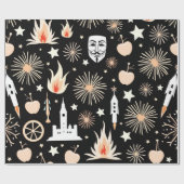 Bonfire Celebration Design Cadeaupapier (Vlak)