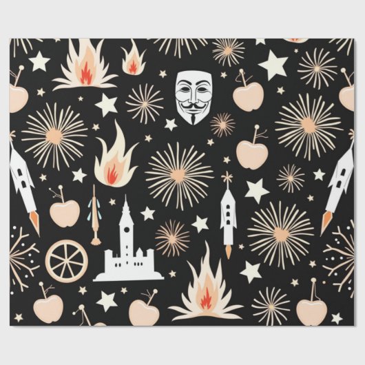 Bonfire Celebration Design Cadeaupapier (Vlak)